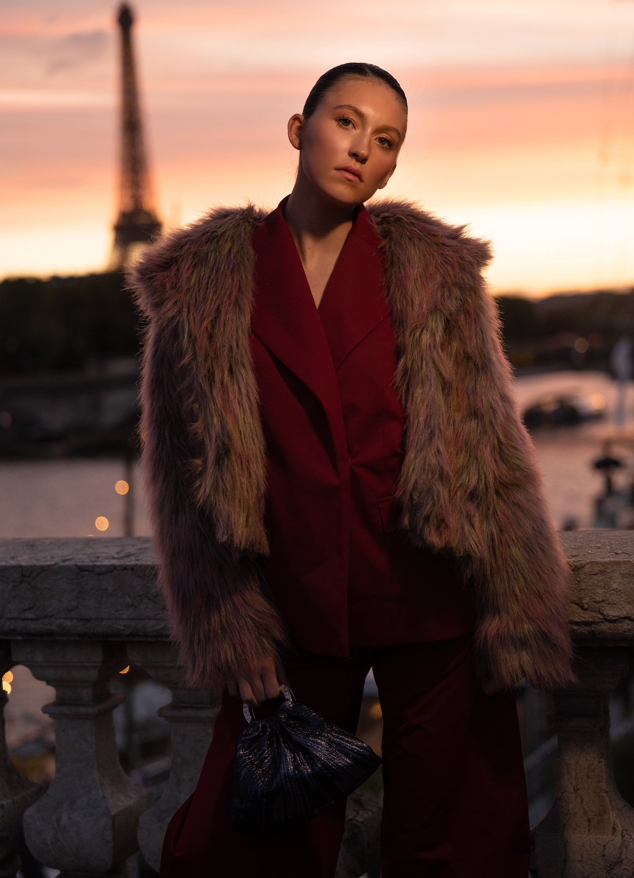 Blush fluff fur jacket