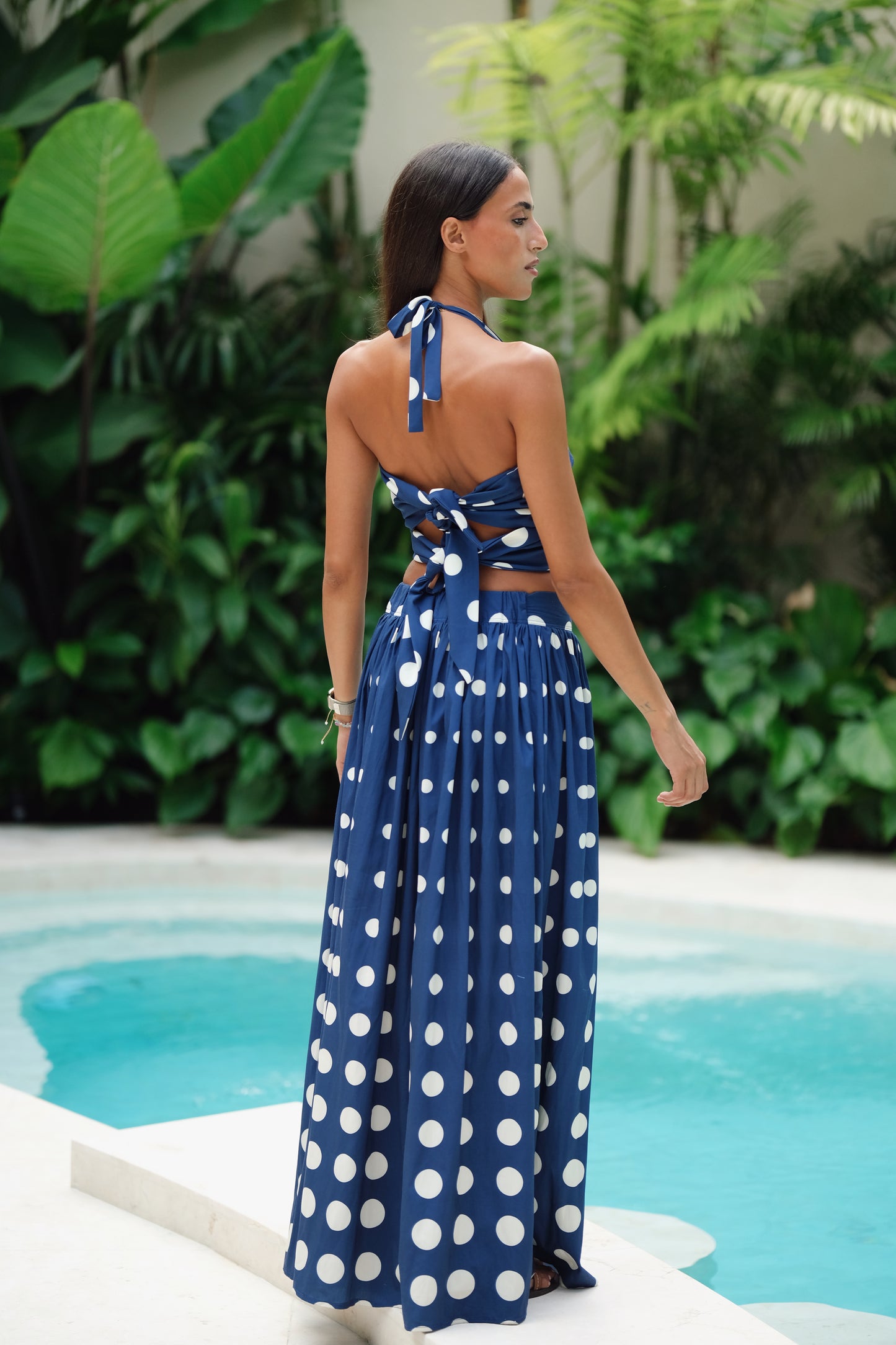 Navy dots set