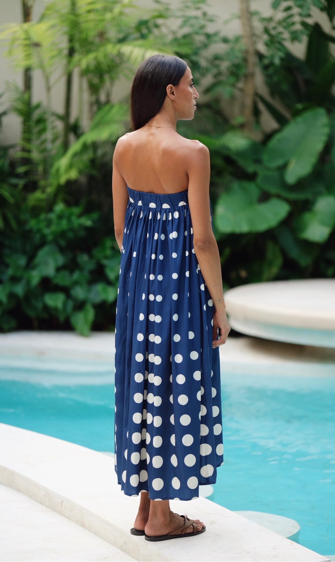 Navy dots dress