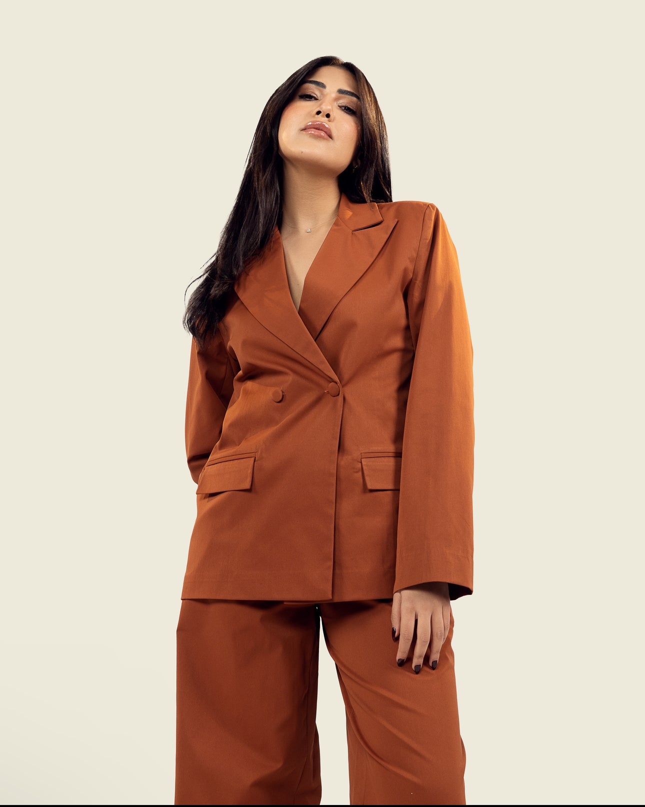 Cinnamon blazer set
