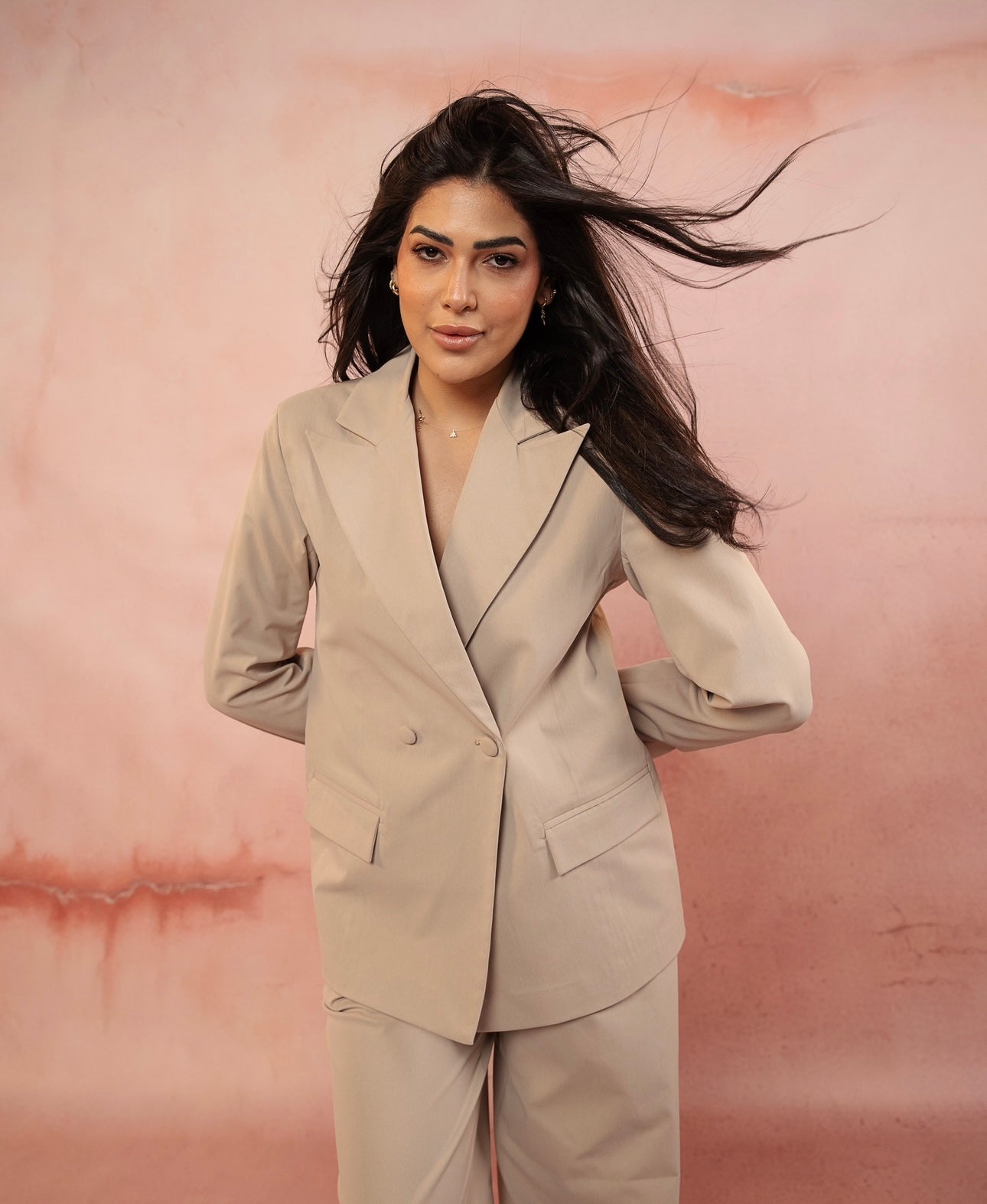 Ivory blazer set