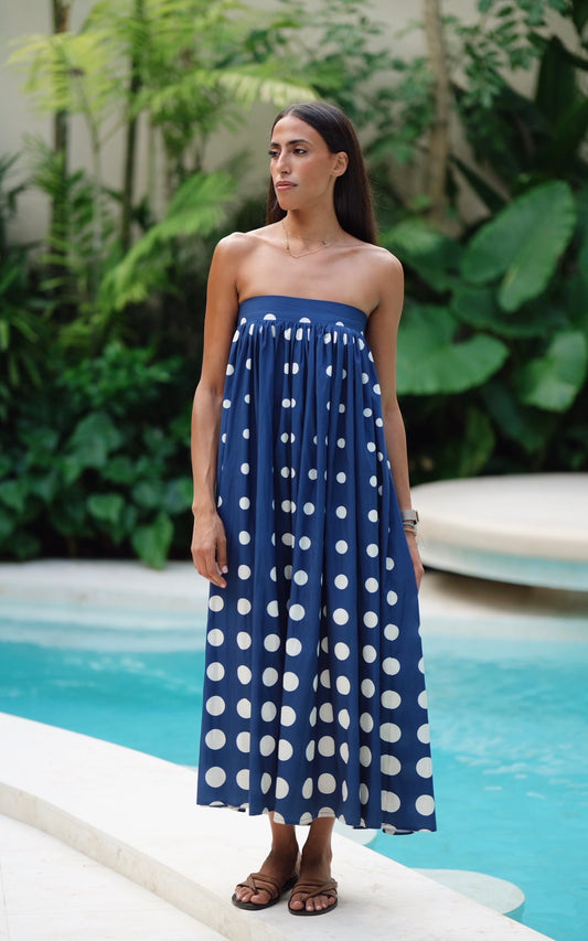 Navy dots dress