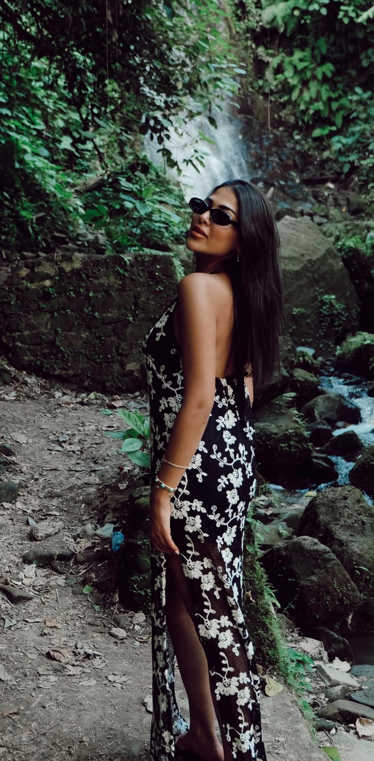 Floral crochet dress