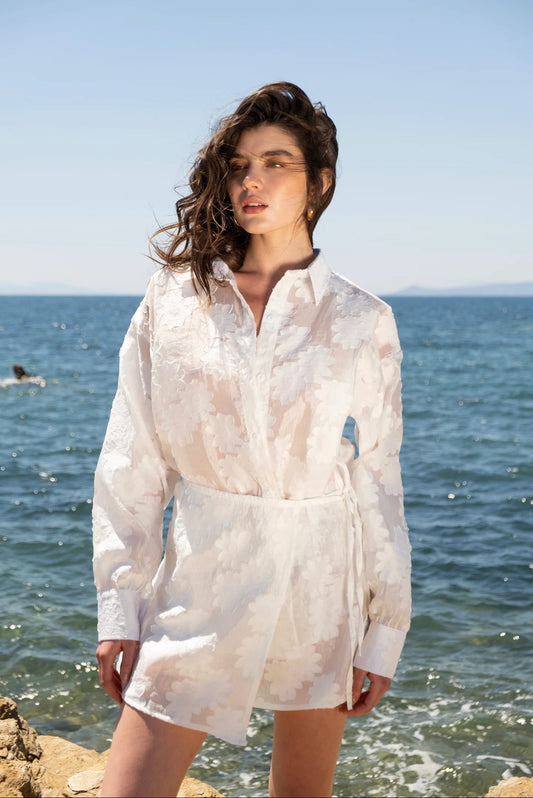 Flora wrap shirt set